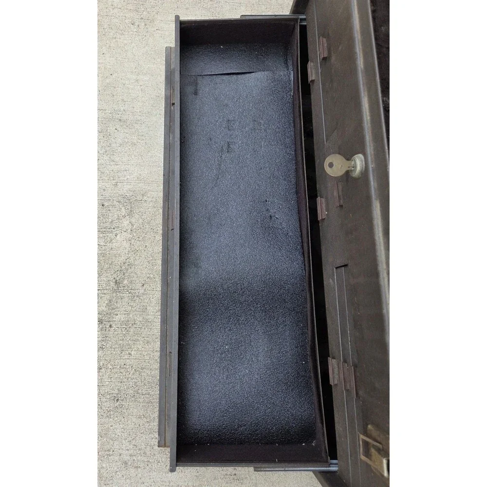 Kennedy No. 526 8 Drawer Machinist Tool Box Chest Brown Wrinkle USA With One Key